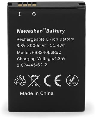 NEWASHAN Batterie 3000mAh 3,8V Compatible avec Huawei Routeur Portable E5577 E5783-836 E5785 E5787 Mobile WiFi Hotspot Modem Mobile W-LAN HB824666RBC Rechargeable Li-ION Accu Piles