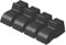 simpa 4PC Black Plastic Plant Pot Feet Risers. 8 Sets = 32 Feet.