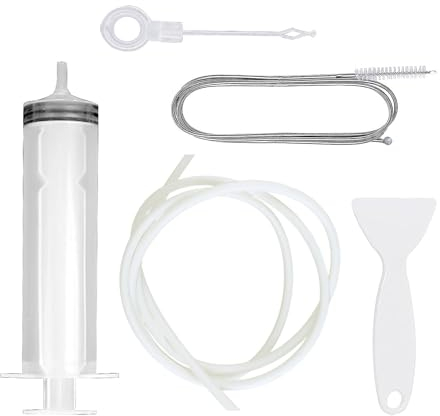 5-piece refrigerator unclogging kit, pipe cleaner and brush set to clear drains and spouts to keep your refrigerator running smoothly. Great for cleaning and maintenance.