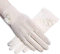 LERTREEUK 1 Paar Damen Fäustlinge Damen Spitzenhandschuhe für Hochzeit Oper Abend Party Bankett Kleid (Weiß)