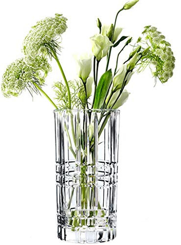 Florero de Cristal para Flores, florero Redondo de Cristal para Sala de Estar, Juego de florero de Estilo Europeo, florero Transparente de Lujo, decoración de Flores, florero Decorativo de Vidrio