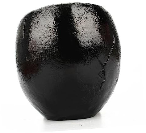 Operitacx Support de Papeterie en Résine en Forme de Tête de Mort Décoration Gothique D'halloween Organisateur de Bureau pour Stylos Crayons Ornement de Bureau à Domicile Noir