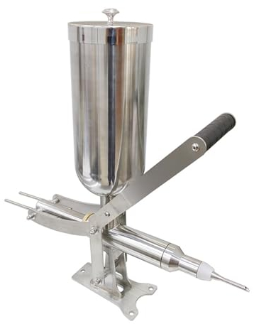 Commercial Churro Machine Manual Donuts Dessert Churros Filler, Home 5L Spanish Doughnut Crank Maker,Stainless Steel Vertical Professional Chocolate Jam Cream Filling Machine For Restaurant,short