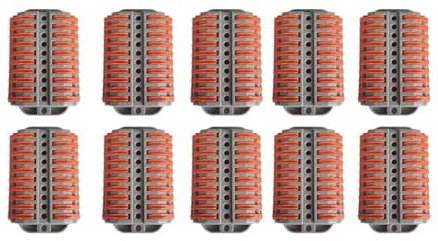 A2ZWORLD 10 Morsetti Con Base Fissaggio, Morsettiera Elettrica Connessione Connettore Bilaterale (10 Porte)