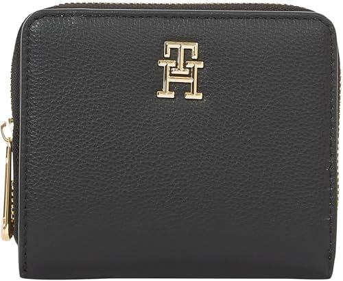 Tommy Hilfiger Th Soft Logotape Med Za Aw0Aw16917, Portefeuille zippé Femme, Black (Black), OS