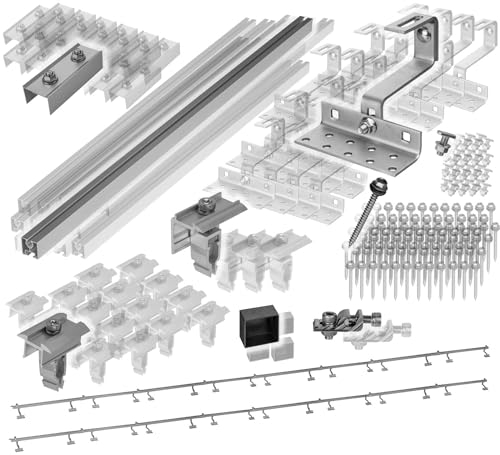 Avoltik Solar Halterung Ziegeldach I Set für 10 PV Module 30-45mm I Solarmodul Halterung Balkonkraftwerk I Solarmodulbefestigungsset für Ziegeldächer aus Edelstahl 1.4301 I PV-Halterung Montageset