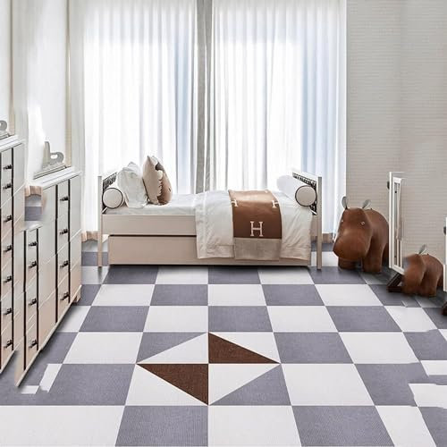 LEVINE carpet tiles,Self Adhesive Floor Mat Carpet Tiles Self Adhesive Carpet Washable Commercial Carpet Flooring Tiles (Color : Green) (Color : Dark Coffee)