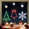 LOLStar Weihnachtsfensterdekorationen, 3er-Pack mit Jingle Bells, Weihnachtsbaum und Schneeflockenlichtern Saugnapf, Timer und sanftem Ausblendmodus. Batteriebetriebene Innenlichter für Weihnachten