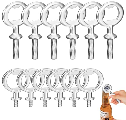 12 Stücke Flaschenöffner Rohlinge Edelstahl: WIYETY FlaschenöFfner Satz Metall FlaschenöFfner, DIY Metall Gewinde Bieröffner, Gewinde Flaschenöffner für Startseite Kneipe Outdoor, 6 Große 6 Kleine