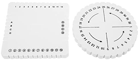VOBOR Kumihimo Flecht Scheibe, 2 Stück Rund und Quadratisch Flechtscheibe, Kumihimo Dichter Schaumstoff, Flecht Zubehör für Armbänder, Halsketten, Handyschlingen und Handseile