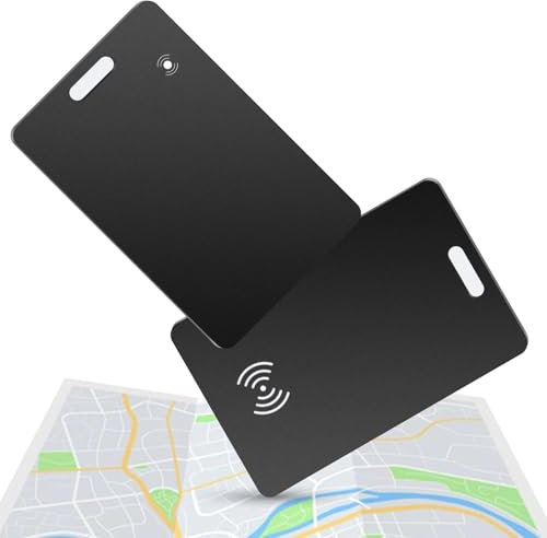 Localizador Ultradelgado 1.6mm Bluetooth Smart Tags Compatible con App Buscar Apple (Sólo iOS), Rastreador Buscador de Llaves Bluetooth IP68 Impermeable para Cartera, Maletas, Pasaporte