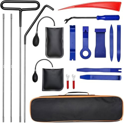 Car Door Opener Kit Auto Window Door Open Fixing Gripper Tool Pump Non Marring Wedge with Carrying Bag Emergency Repair Tools,B