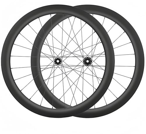 700C Ultraleicht Rennrad Carbon Faser Laufradsatz Center Lock Disc Bremse Hub Lager Laufradsatz 38Mm Rahmen Höhe Black,700C