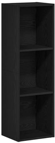 vidaXL Bücherregal Schwarz Eichen-Optik 36x30x114 cm Holzwerkstoff, Bücherständer, Aktenregal, Regal, Büroregal, Highboard, Standregal, Bücherablage