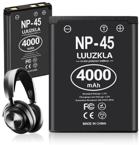 Luuzkla 2X NP-45 NP-45A NP-45B NP-45S Battery, 4000mAh 0 Cycle Upgrade Capacity Battery for Arctis Nova Pro Wireless Multi-System Gaming Headset for Xbox, for PlayStation, for Fujifilm INSTAX Mini 90