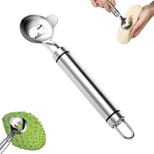 Cactus Peeler Spoon, 2025 New Cactus Peeler Tool with Long Handle, Multifunctional Cactus Peeling Knife Tool Sliced Chinese Noodle Cutter for Cooking Kitchen Gadgets (1 PCS)