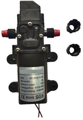 Pompa Idraulica Elettrica Agricola DC 12V 70W Pompa A Membrana Ad Alta Pressione Nera Micro Pompa Idraulica Multiuso(12V 70W-A)