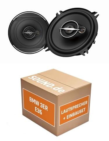 Lautsprecher Boxen Einbaupaket für Pioneer Pioneer TS-A1371F kompatibel mit BMW 3er E36, Cabrio vorne | 2X Tief-Mitteltöner mit integriertem Hochtöner 300W MAX