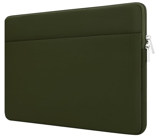 HEDUGO 13 Inch Laptop Sleeve Portable Carrying Case with Front Pocket Padded Computer Pouch Cover Compatible with Macbook Air 13.6 Inch M4 M3 M2 2025-2022, 14 Inch Macbook Pro M4 M3 M2 M1, Green
