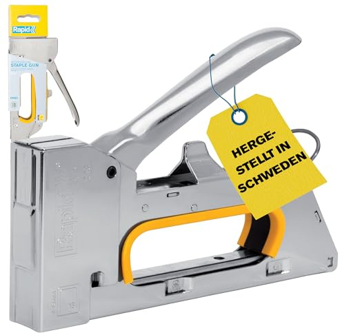 Rapid Handtacker R23 für Typ 13 Feindrahtklammern 4–8 mm | Robuste Stahlkonstruktion; rückschlagfrei; ergonomischer Griff; einfaches Ladesystem; für Holz & Stoffe; Typ 13, 4-8 mm