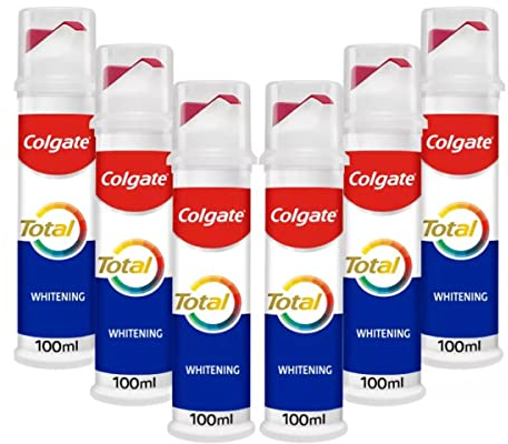 Colgate Total Advanced Whitening Toothpaste Pump, 100 ml, Pack of 6