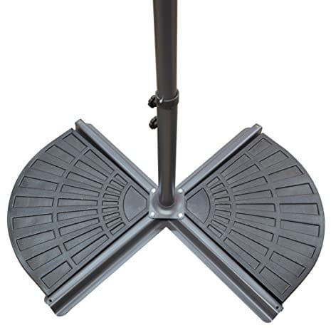 GardenKraft 16910 Pack of 2 Cement-Filled 14kg Parasol Base Weights/Ideal Base For Cantilever & Banana Parasols/Weatherproof Plastic Coating/Easy Setup / 28kg Combined Weight