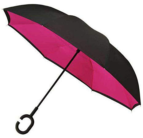 Impliva, Unisex Taschenschirm rosa schwarz/rosa onesize