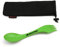 Wild Peak Plastic Spork - Lightweight & Strong All in one Spoon, Fork, Knife Cutlery with Optional Storage Bag ▲ (Spring Green, with Storage Bag)