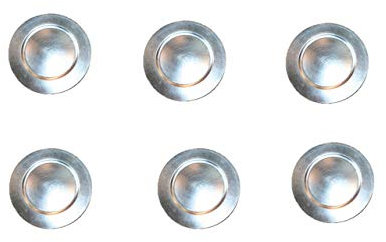 Silber Teller 6er Set Platzteller aus Kunststoff 33 cm