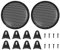 X AUTOHAUX 2pcs 8 Mesh Protector Car Speaker Cover Woofer Subwoofer Grill