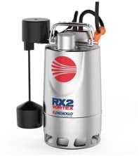 Pompe de relevage 220V Pedrollo RX M Vortex GM 220 Eaux usées, Flotteur vertical, 6 m³/h, 0.37 kW, Inox, Classique