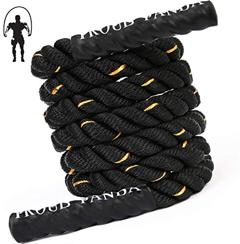 Schweres Springseil für Fitness, 2,3 kg, gewichtetes Springseil, Erwachsene, Männer/Frauen, Ganzkörpertraining, Krafttraining im Fitnessstudio, Verbesserung der Kraft und Muskelaufbau (3,8 cm, 2,8 m)