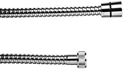 TATAY Manguera de Ducha Dual Flex, 2 m, hasta 50 Kg de presión, Doble Engatillado, Flexo de Latón, Acero inoxidable Tipo 301, Rosca Universal G 1/2 pulgadas, Cromado