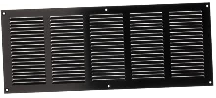 Rejilla de ventilación negra de 500 x 200 mm
