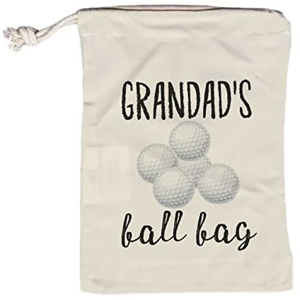 Personalised with First Name, Golfers Ball Bag, Golf Accessory Storage Pouch, 20 x 15cm