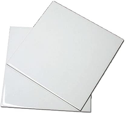 Mattonella Bianca Smaltata per Sublimazione cm 10x10. Pacco da 40 Pezzi