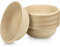 Bols jetables en carton compostables en bagasse - Petits bols biodégradables et résistants pour aliments chauds et froids (500 ml, doré)