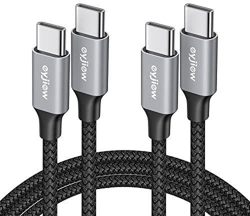 USB C to USB C Charger Cable,1.2M Length Twin Pack Type C to Type C Cable,60W Fast Charging USBC to USBC Lead for MacBook Pro,iPad Pro,Galaxy, Switch, Pixel, LG,iPhone 15 Charger Cable 4ft Black