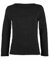 LUXFAB Kids Girls Boys New Plain Long Sleeve Basic Stretch Round Neck T-Shirt School Tee Top Size 2-13 Years Black