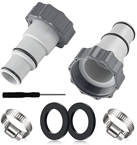 Lemotoy Adaptador de manguera de piscina A para bomba Intex, 2 piezas de repuesto, conexión para manguera de 32 mm y 38 mm