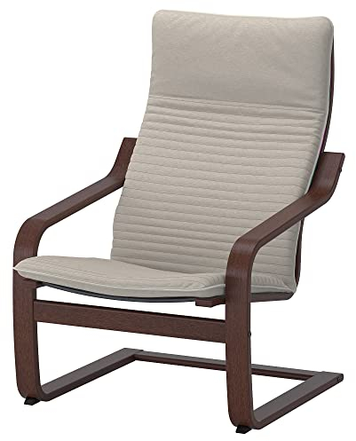 IKEA POÄNG Sessel, Braun/Knisa Hellbeige