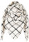 FIFTHAVE Schal Damen Weiß Scarf Women Winterschal,Kariert übergroßer Quadratisch Deckenschal Warmer Oversized Fransen Cape Poncho Herbstschal
