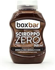 BOXBAR - Sciroppo zero calorie, ideale per la tua colazione, i tuoi snack salutari e dietetici come gelati, granite, yogurt, muffin, pancake o crèpes (1 flacone, Cioccolato)