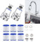 2 Pièces Filtre Robinet Anti Calcaire,Filtre a Eau Robinet,3 Modes De Fonctionnement,Avec Élément Filtrant En Coton Pp 6 Pièces Et Adaptateur Universel Pour Évier, Cuisine, Salle De Bain