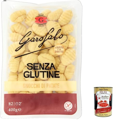 Italian Gourmet Gnocchi di patate senza glutine 10 x 400g glutenfrei Nudeln | morbidi e veloci da cuocere, geeignet für Pfanne, Auflauf, cremige Soßen und, Gesamtnettogewicht 4 kg + Kostenlos Polpa 400g
