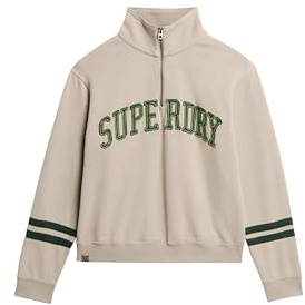 Superdry Damen Athletic Essentials Sweatshirt mit Applikation Kopfsteinpflastergrau 44