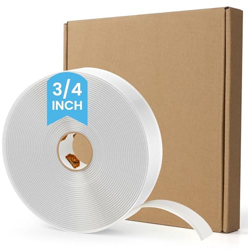 TAPEBEAR Cinta de Butilo Blanco 19mm x 9M, 3mm Grueso Cintas Adhesivas de Butilo Doble para Reparación de Vehículos de Fugas Ventana de Vidrio Sellado de Barcos Sellado de Techo EPDM