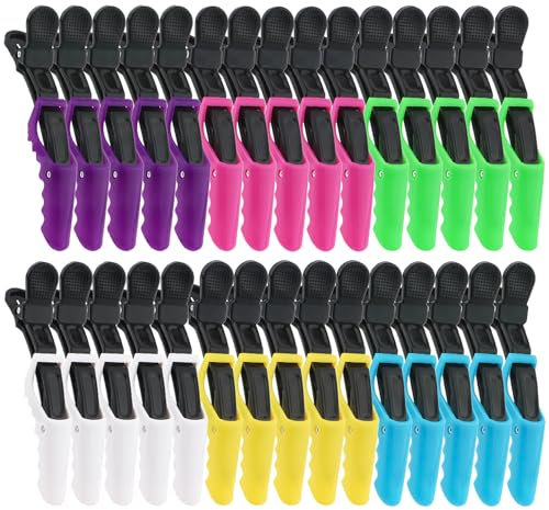 30 clips de plástico para peluquería, pinzas profesionales de pelo de cocodrilo para peluquería