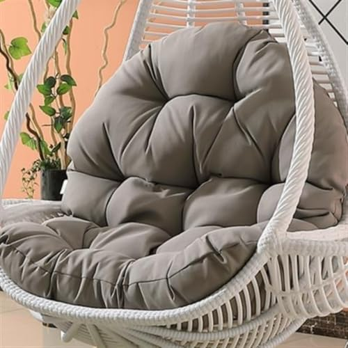 XILENY Kissen Für Eierstuhl, Runde Sitzkissen/Rückenkissen Für Hängesitz-120*80cm Hängesessel Kissen, Auflage Für Polyrattan/Rattan HängeschaukelHängematte Indoor & Outdoor Schaukelstuhl für Wohn- Sch