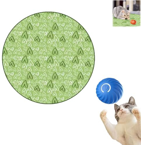 Pfotenjagd Katzenspielzeug, Simuliertes Interaktives Katzenball Gitarre Katzenspielzeug, 2 In 1 Interaktives Jagdspielzeug für Katzen, mit Selbstrollender Ball Interaktives Katzenspielzeug (#A)